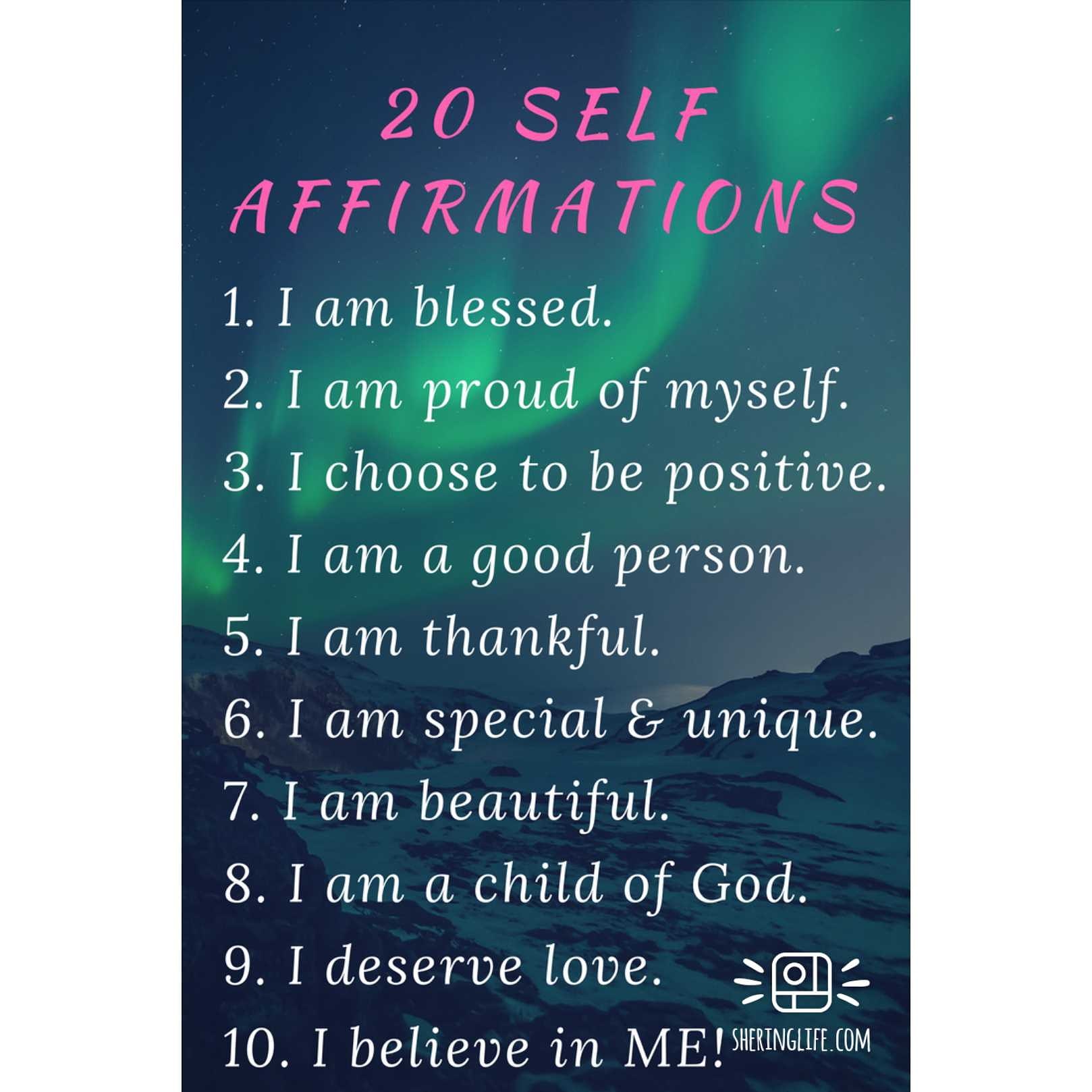 20 Self Affirmations